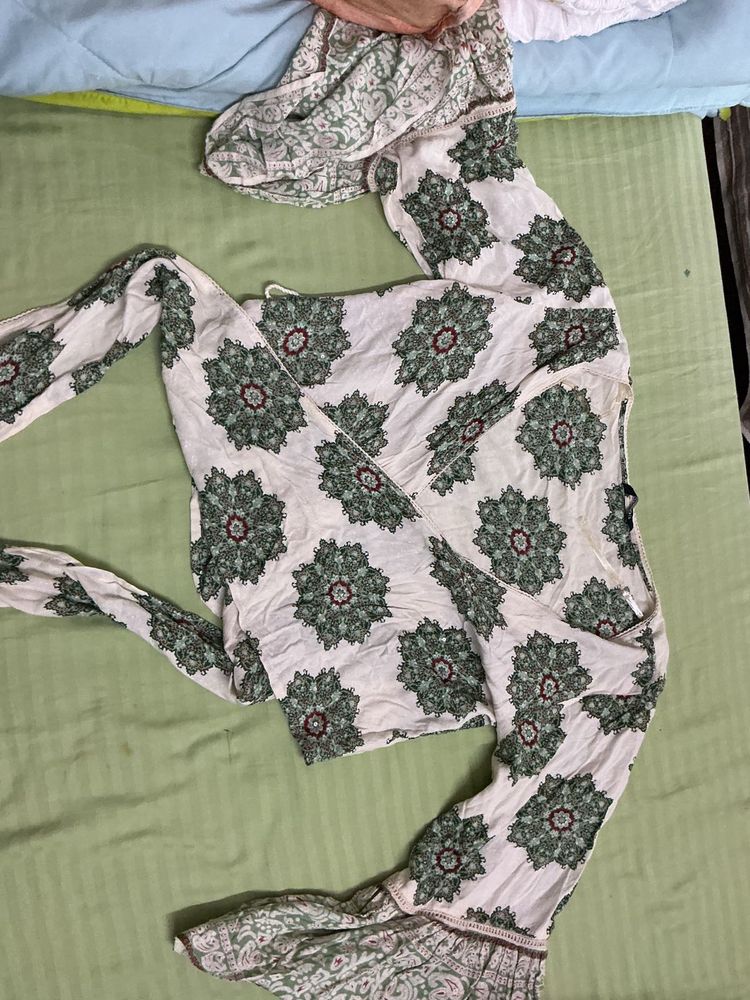 Bohemian Print Wrap Top