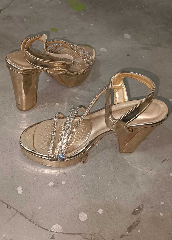 Sparkling Gold Heels