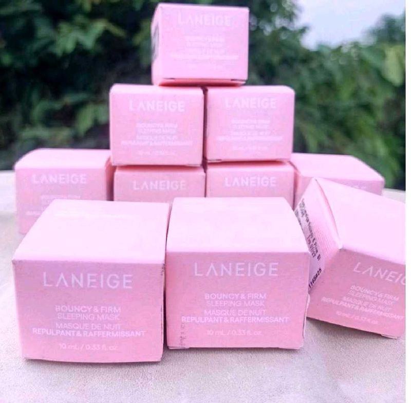 PACK OF 2 LANEIGE Bouncy&amp;Firm Face Sleeping Mask w
