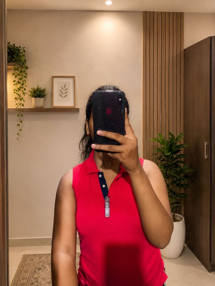 Sleeveless Pink Polo Shirt💖