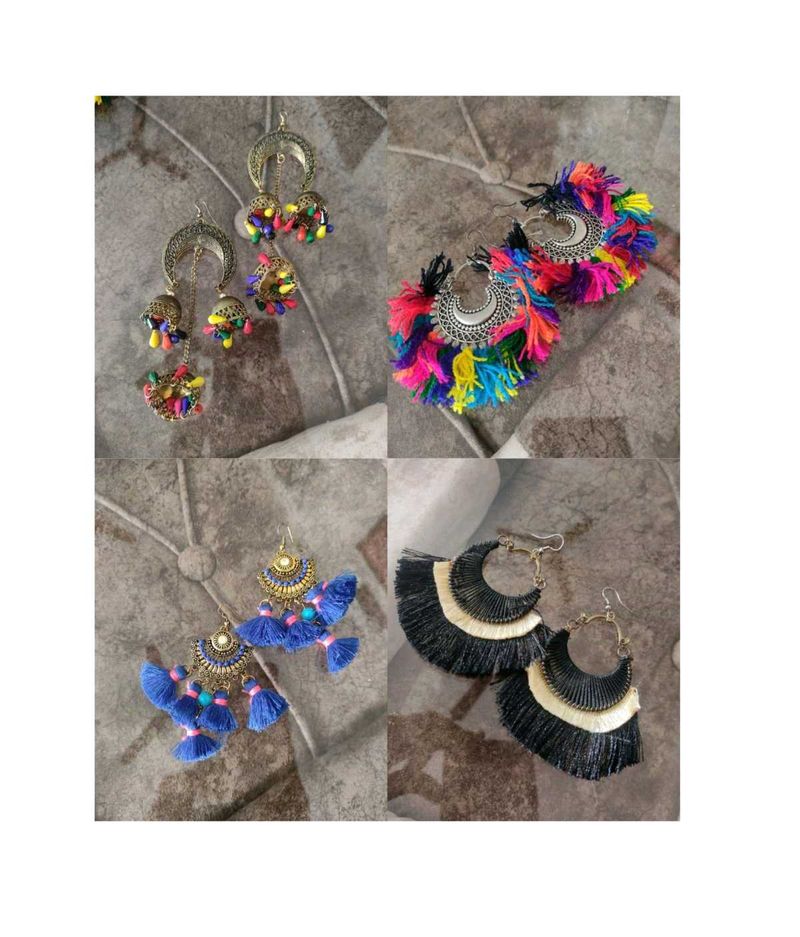 Combo Of 4 Beautiful Earrings For Women's