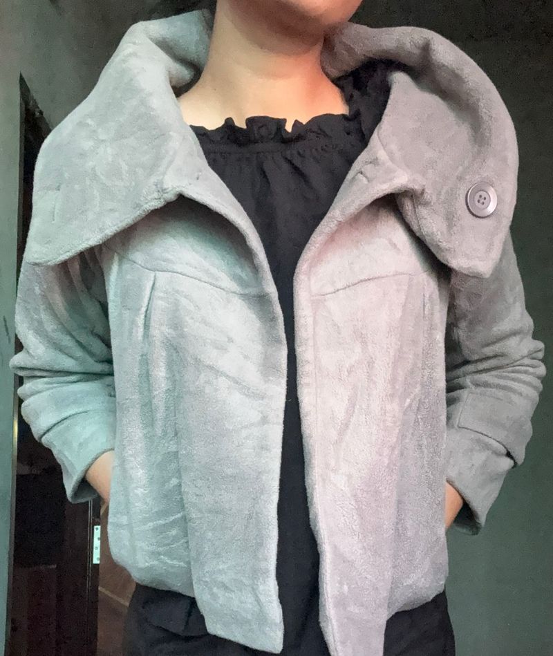 Cozy Grey Fleece Jacket