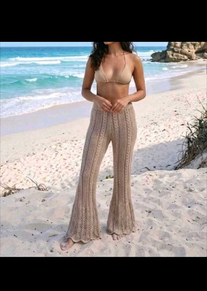 Boho Crochet Bell Bottom Pants