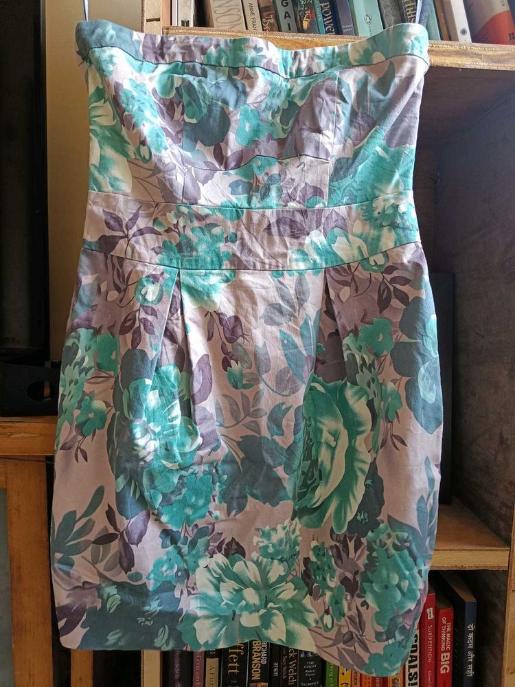 Floral Strapless Mini Dress