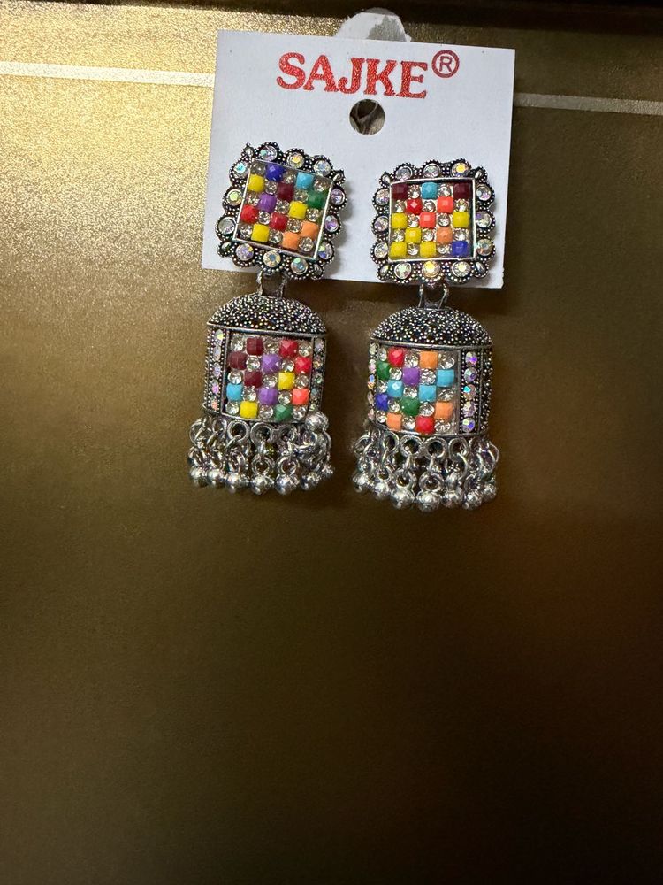 Vibrant Multicolor Jhumka Earrings