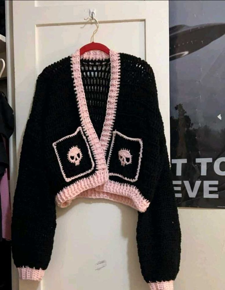 Crochet Skull Cardigan