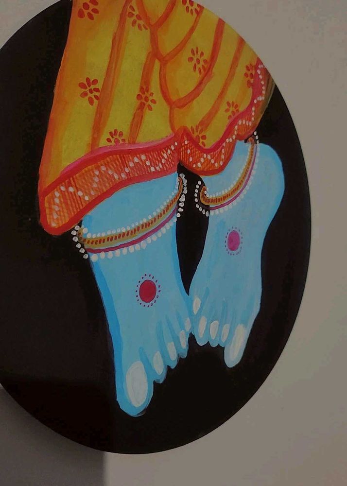 Radha Krishna Foot Painting