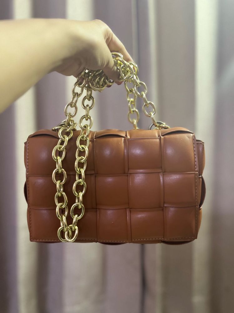 Bottega Dupe Flap Woven Bag Good Condition