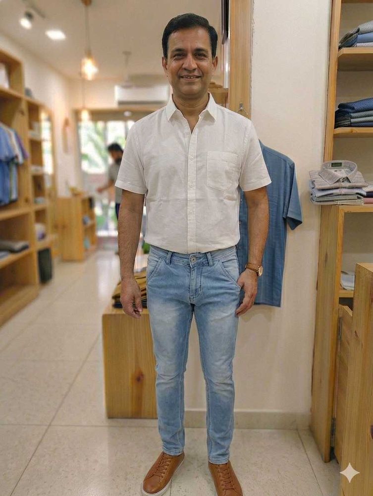 Light Blue Wash Denim Jeans