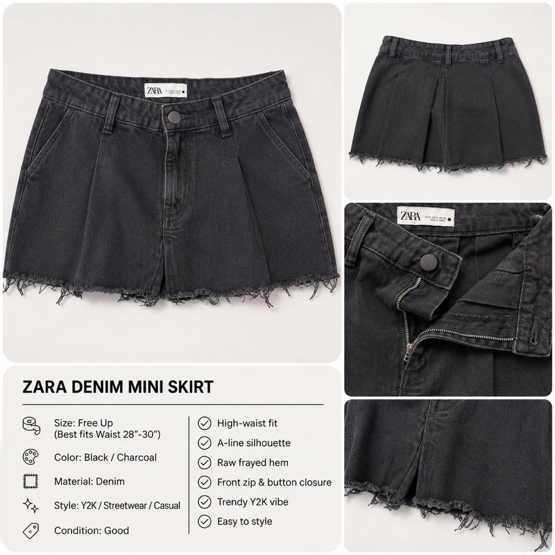 Zara Denim Mini Skirt