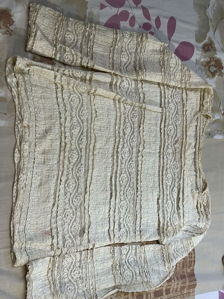 Elegant Cream Lace Blouse