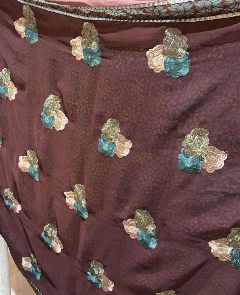 Embroidered Silk Saree
