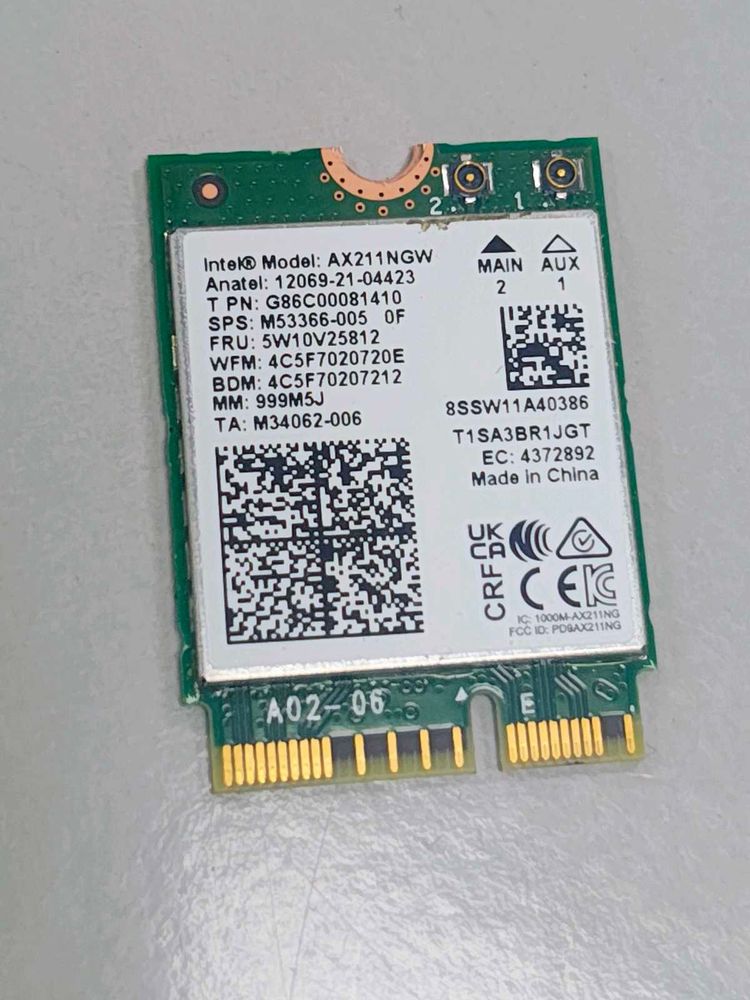 Intel AX211NGW WiFi Card