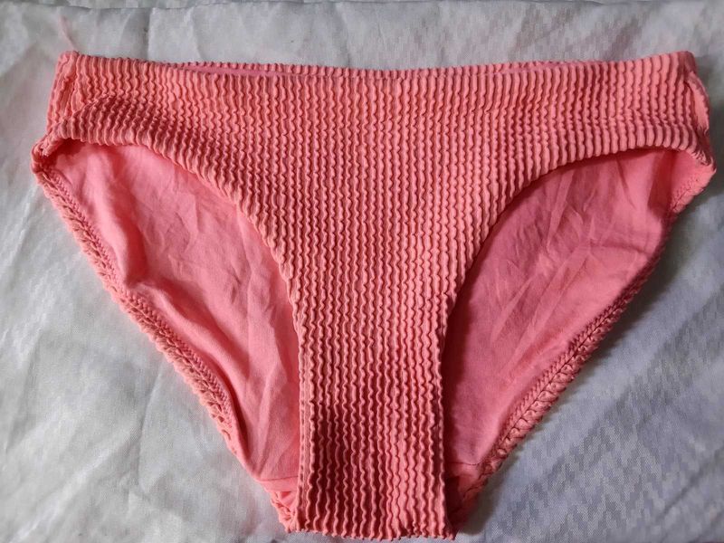 Coral Textured Bikini Bottom