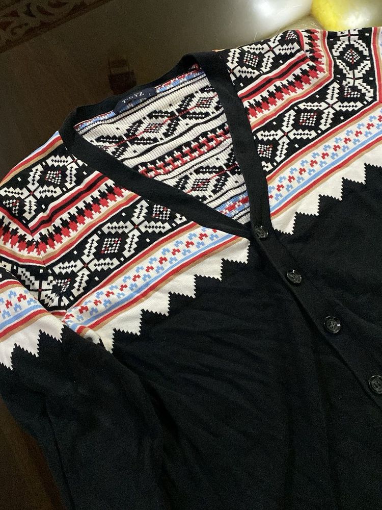 Patterned Knit Cardigan