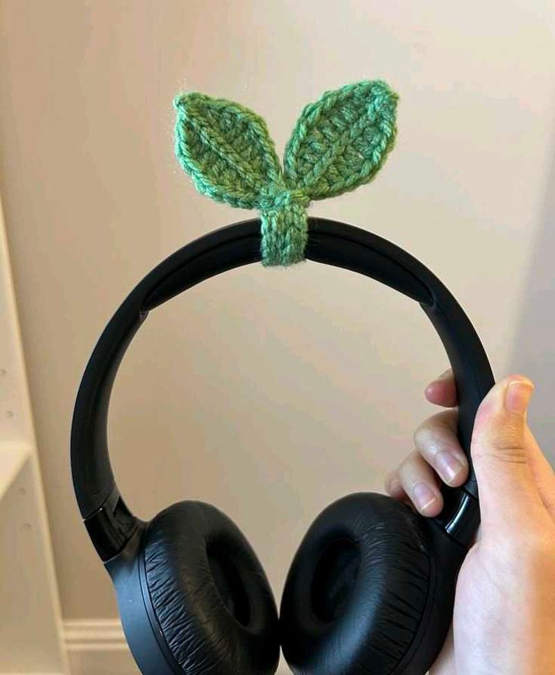 Crocheted Leaf Headband Charm