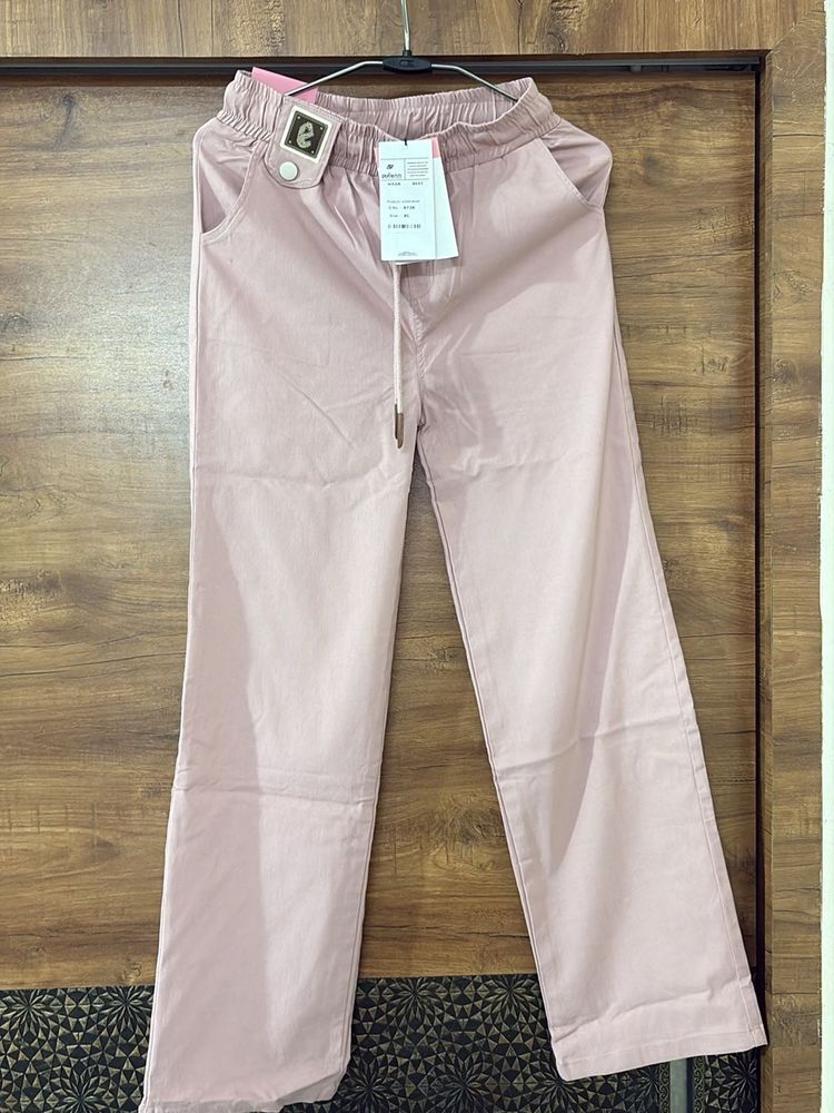 Pink Wide Leg Trousers