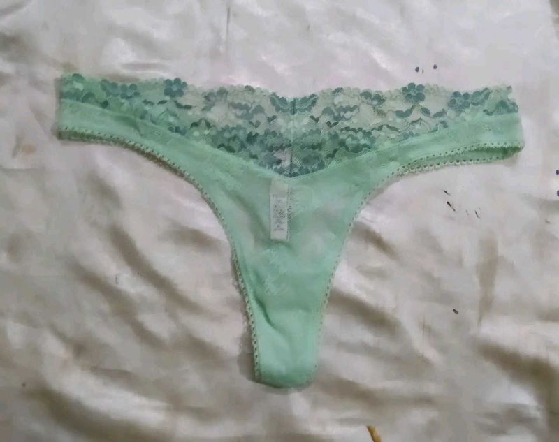 Mint Lace Thong Panty