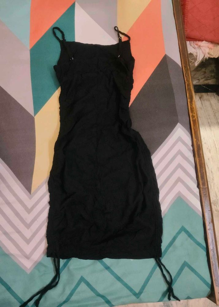 Chic Black Spaghetti Strap Dress