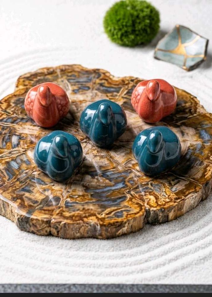 Charming Set of  11 Ceramic Bird Figurines