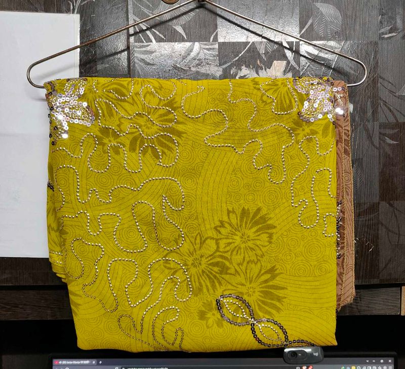 Embroidered Silk Saree