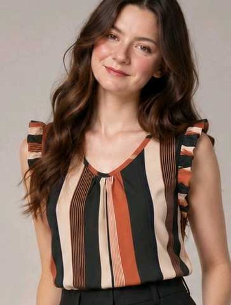 Savana Striped Sleeveless Top