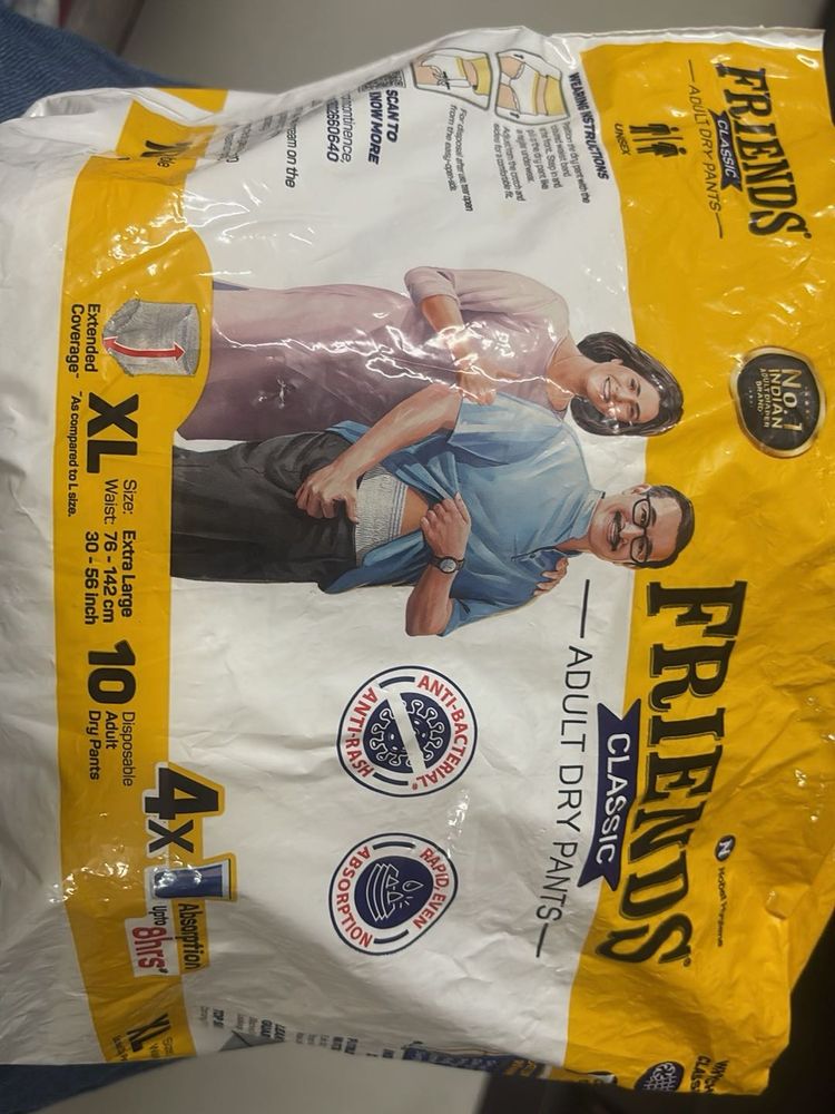 pack of 5- Friends Adult Dry Pants XL