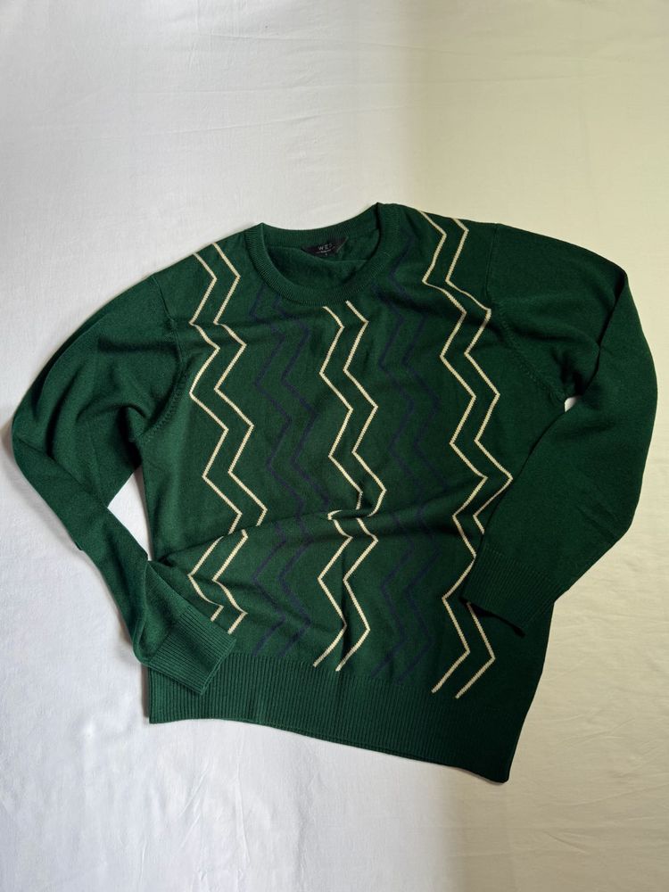 Dark green knit sweater