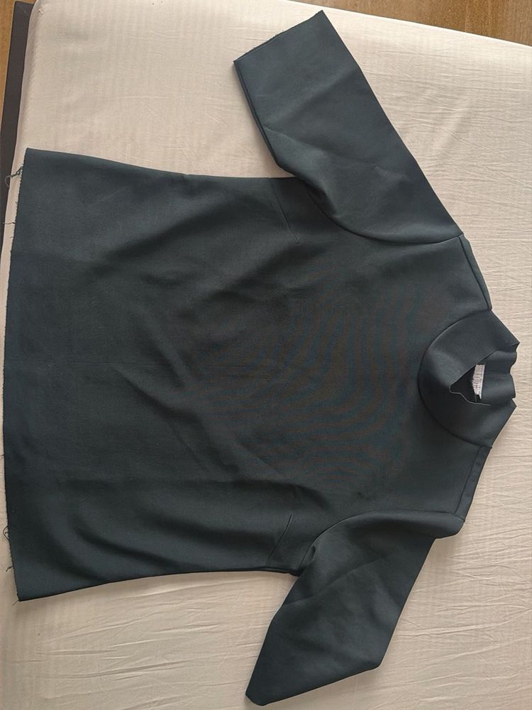 Solid Mock Neck Long Sleeve Top