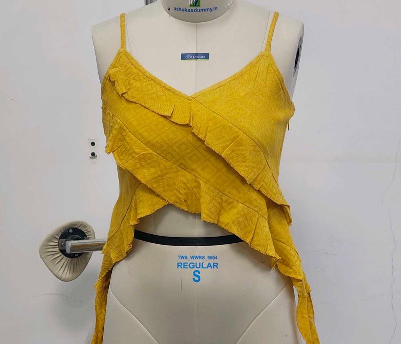 Yellow Ruffled Cami Top
