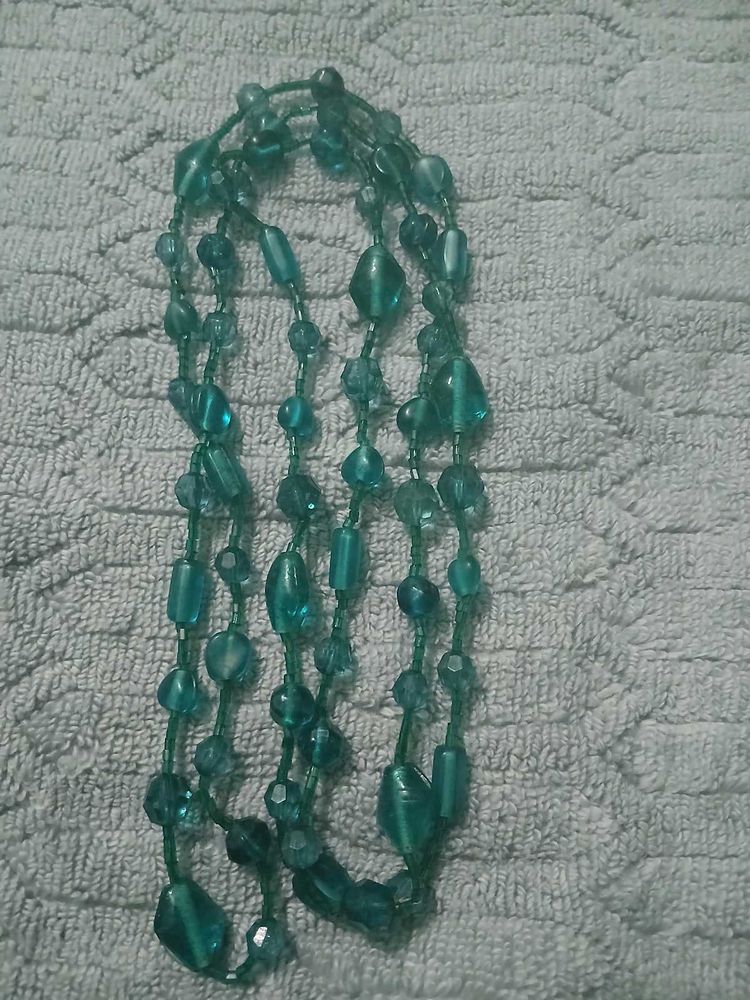 Teal Beaded Necklace