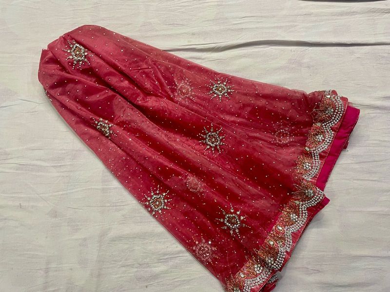Beautiful Embellished Pink Saree
