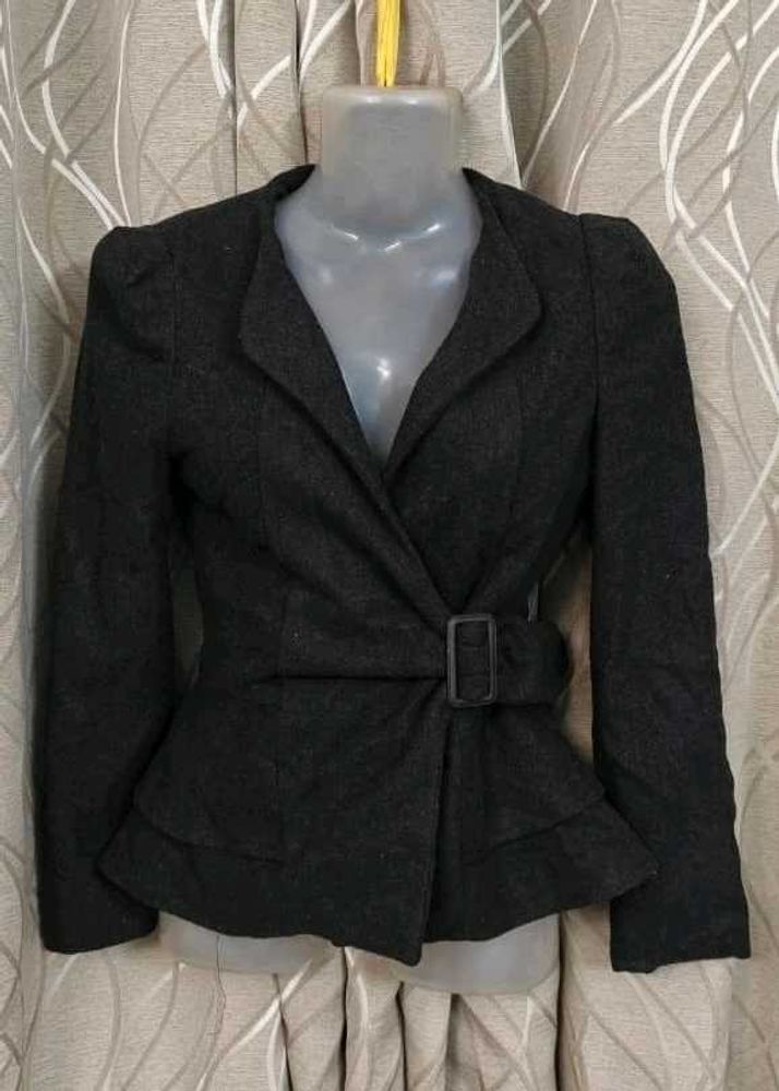 korean Grey Belted Jacket