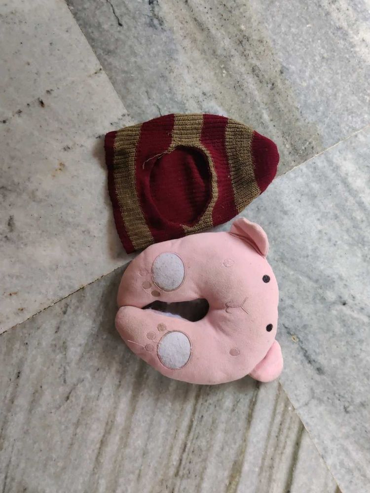 Baby Hat and Pig Pillow