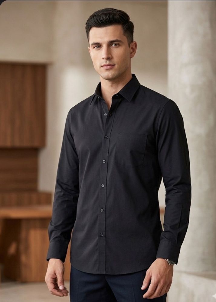 Classic solid Black premium cotton Shirt
