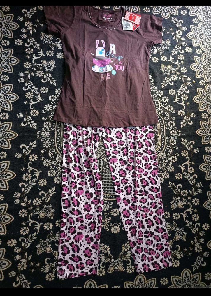 Cute Bunny Graphic Pajama Set