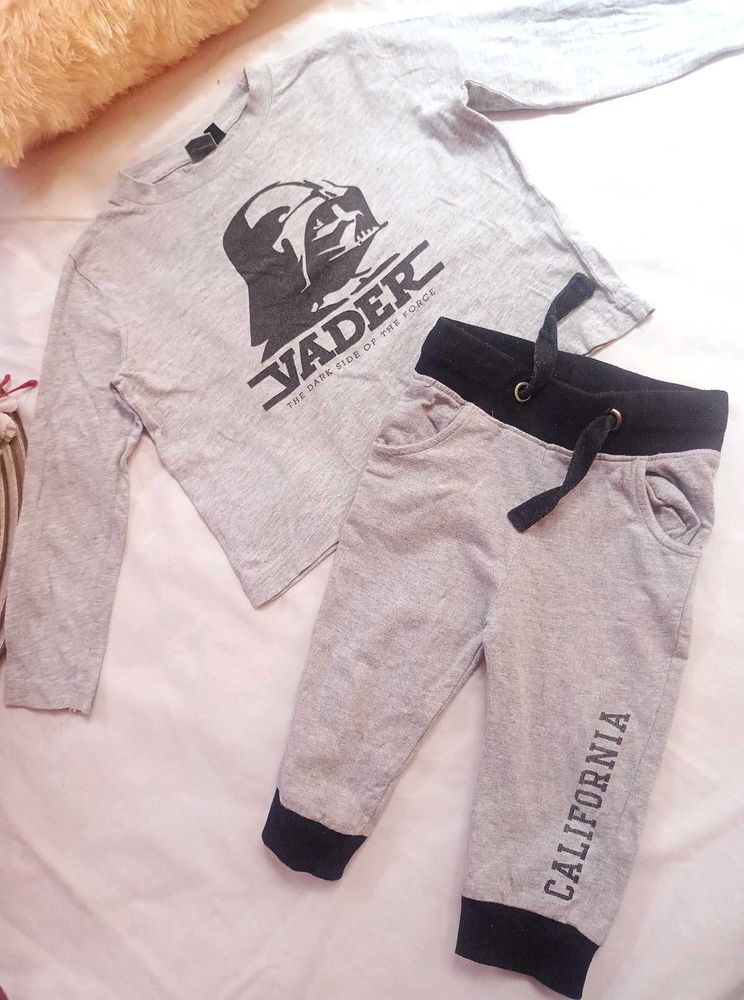 Very Beautiful Grey Wars T, Shirt nd Pyajma