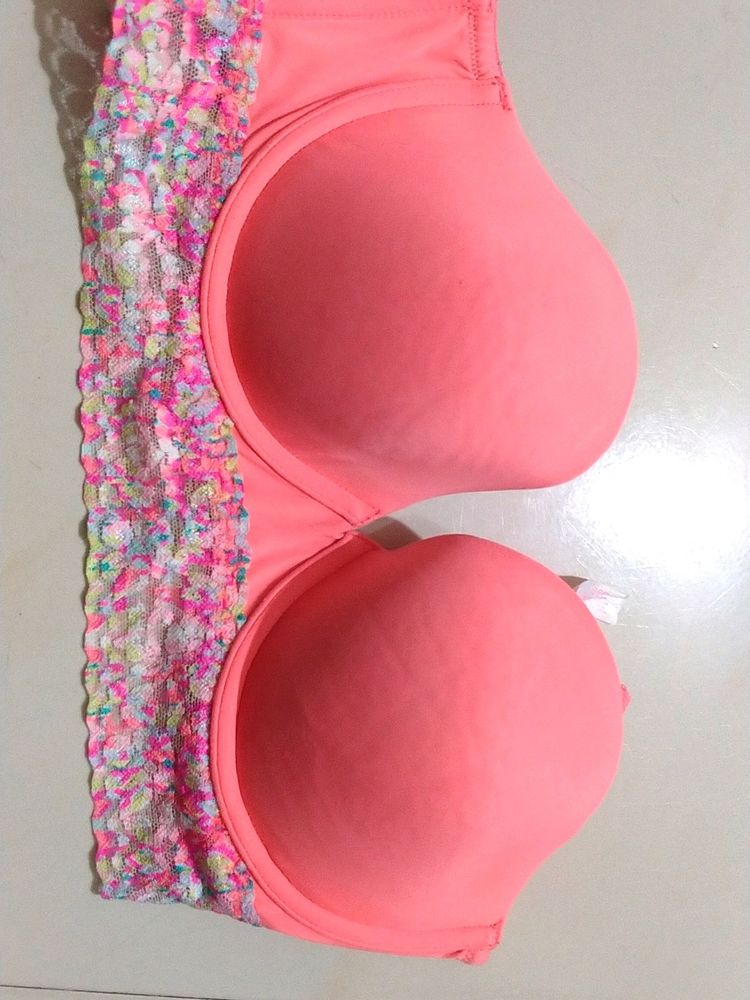 Peach Colour Tube Bra...