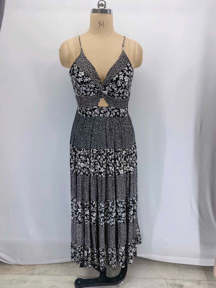 Bohemian Floral Print Maxi Dress