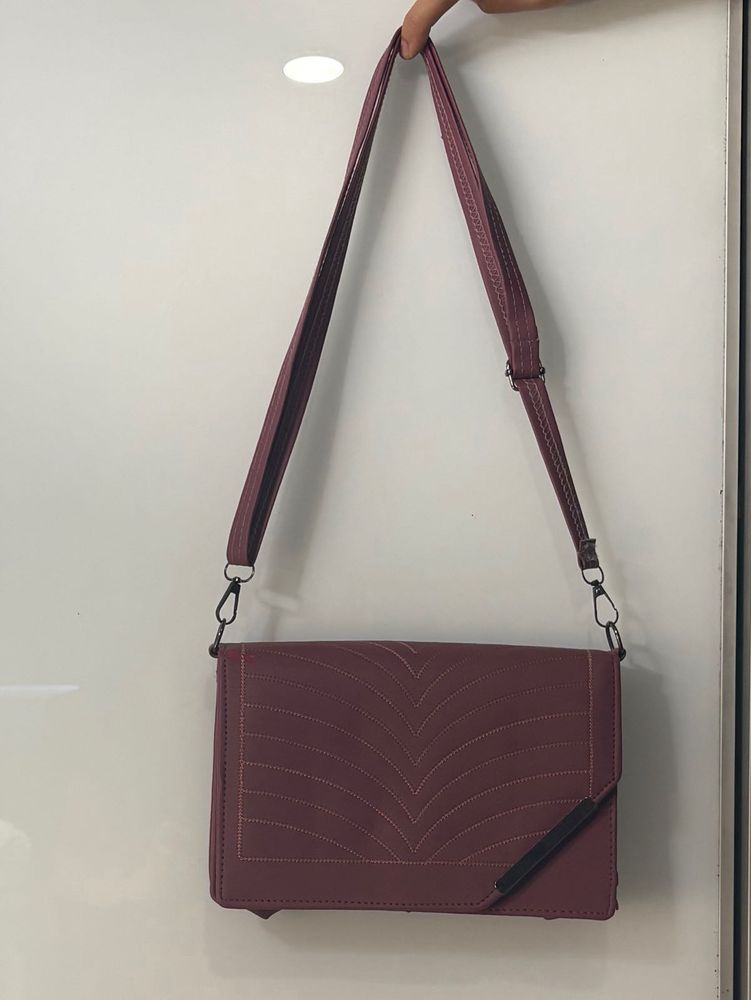 Stylish Mauve Crossbody Bag