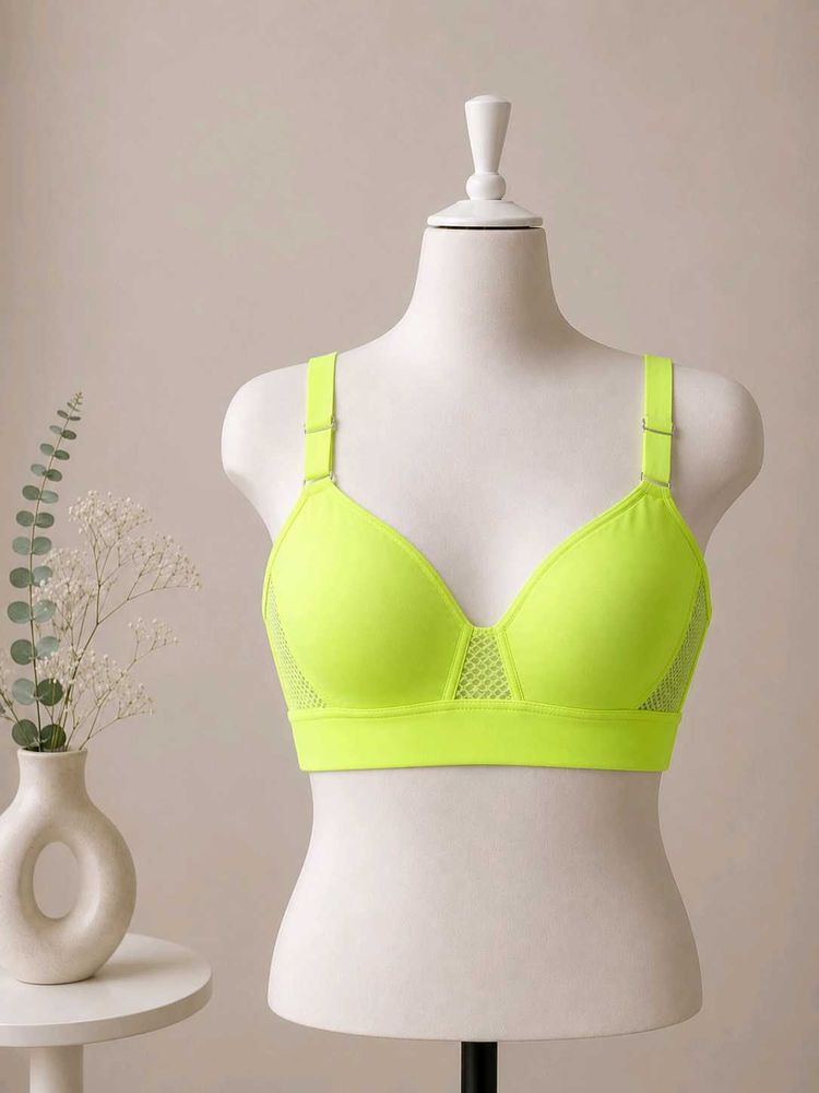 Neon Yellow Sports Bra