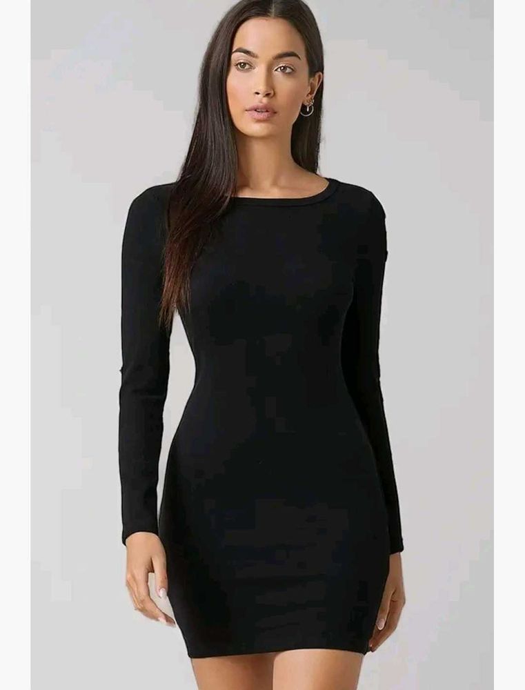 Black Long Sleeve Bodycon Dress