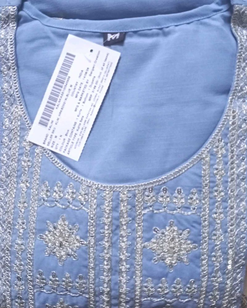 Sky Blue Embroidered Kurta Set