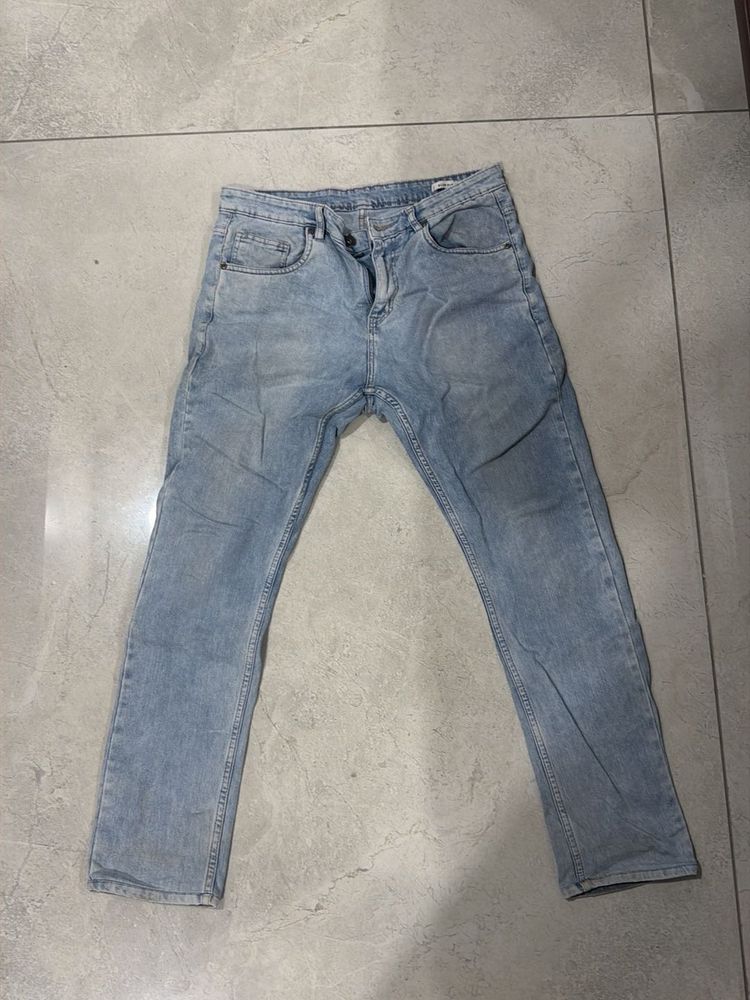 Max Slim Fit Light Wash Denim Jeans