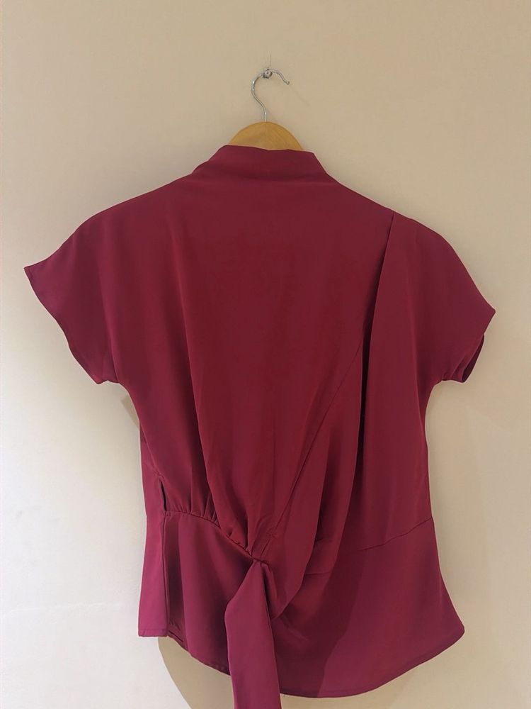 Stylish Berry Red Top