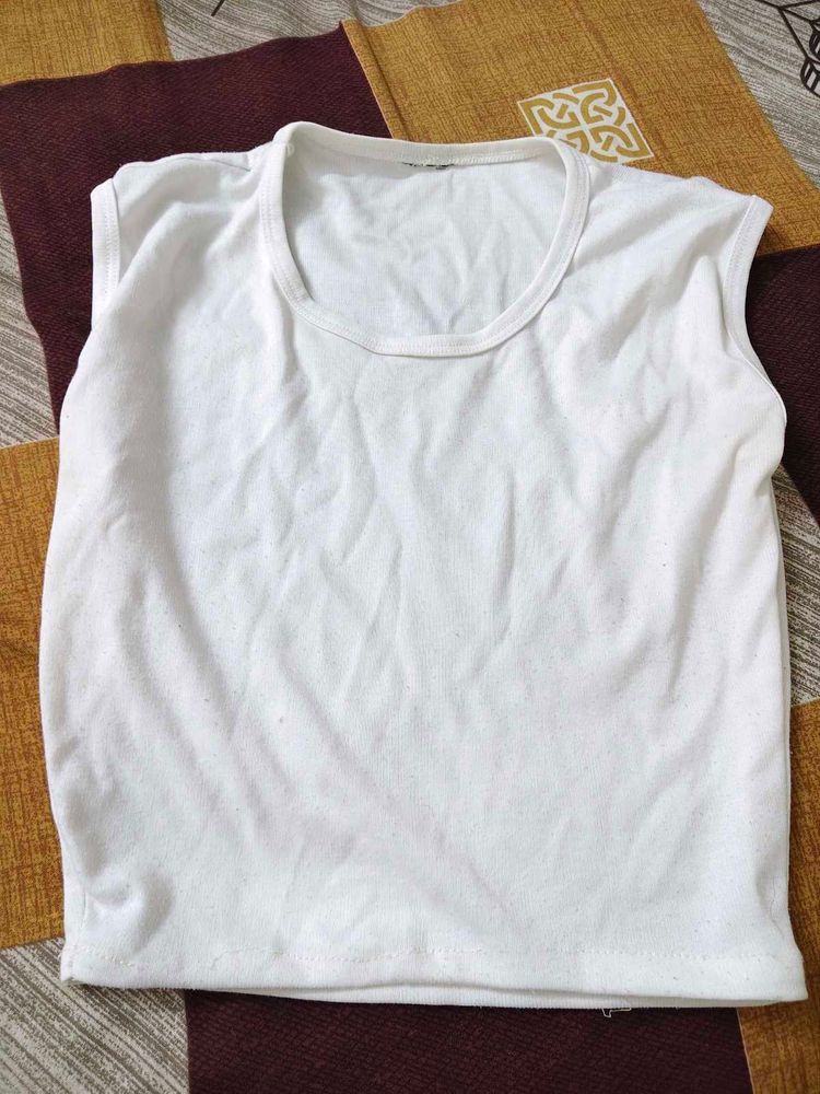 Basic White Sleeveless Top