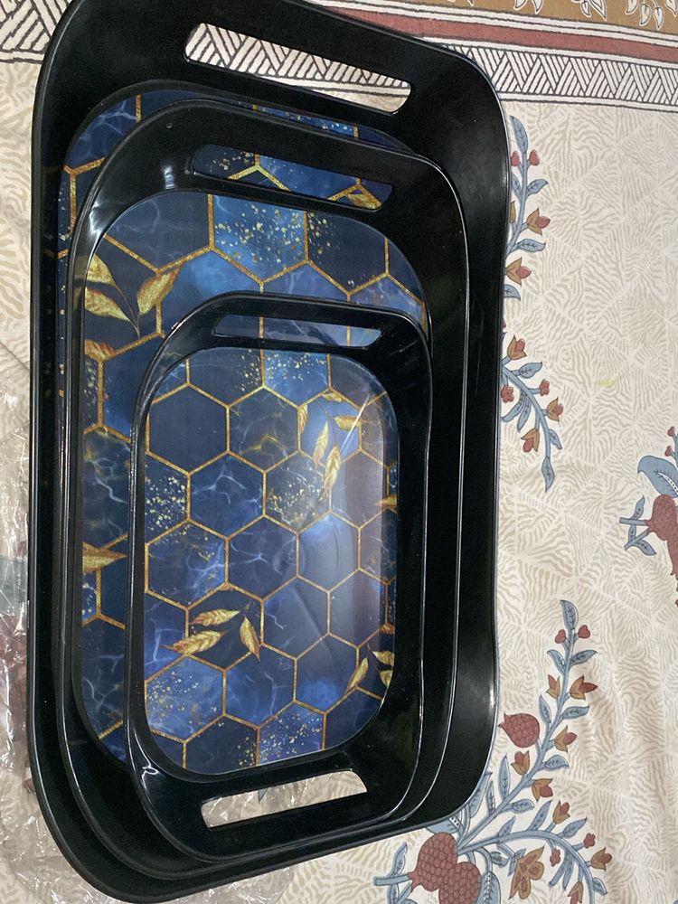 3 Pcs Tray Set