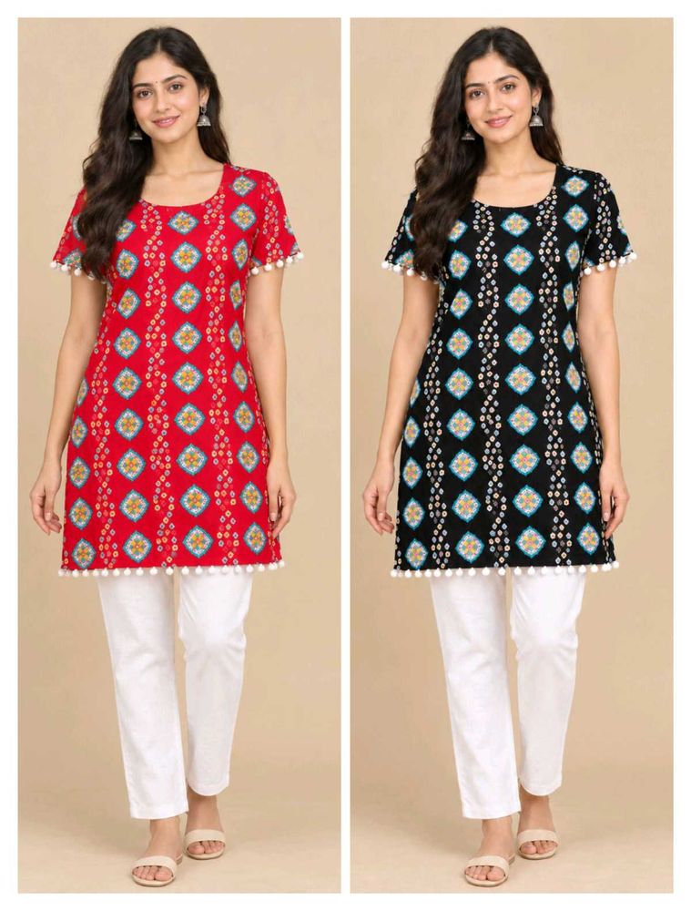 Stylish Bandhani Print Kurta Set