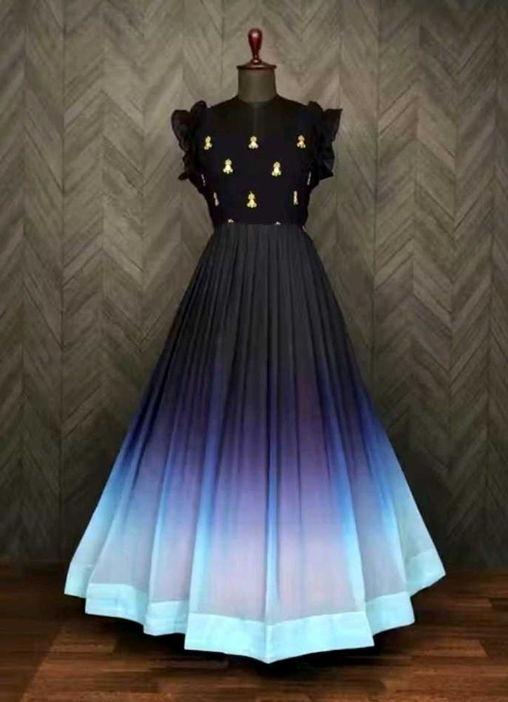 Elegant Royal Blue Long Gown