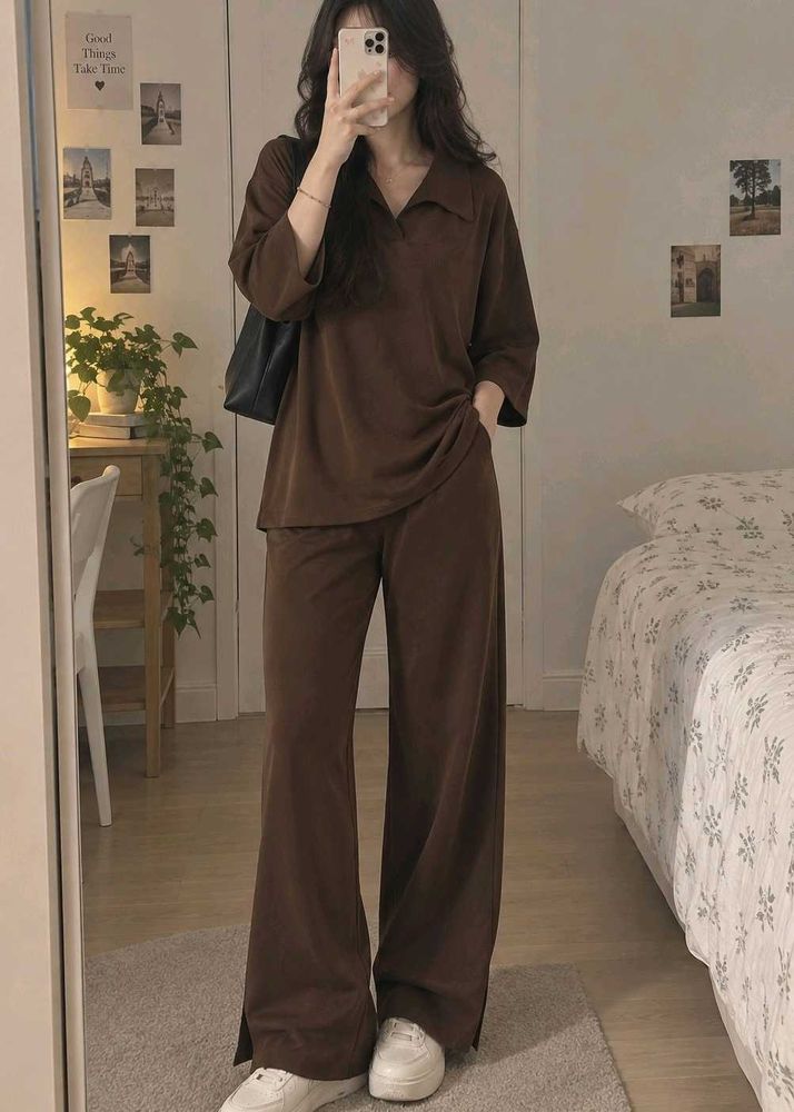 Stylish Brown Co-ord Set🤎✨️